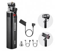 GODOX BG02 Poignée de Batterie avec câble de Batterie factice DT-WB29, 6600 mAh, poignée inclinable à 160° avec Filetage D-Tap USB-C 1/4" pour Flash AD200Pro AD200Pro II AD300Pro
