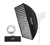 Godox Boîte à lumière 80 x 120 cm avec grille Beehive & Bowens pour flash de studio photo et LED SUPON USB (80 x 120 cm avec grille)