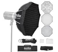 GODOX Boîte à lumière EazyFlow Octa 60cm Monture Bowens avecGrille Alvéolée | Softbox Portable Montage et Démontage Rapides Pour Flashs et Éclairages Vidéo LED Pour Studio,Streaming,Extérieur,Portraits