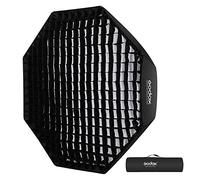 Godox Boîte à lumière octogonale 120 cm avec grille nid d'abeille et sac pour flash Speedlight (monture Bowens)