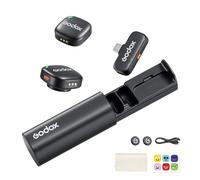 GODOX C01 Kit2 Microphone cravate sans fil pour iPhone 15/16 et Android, USB C, réduction intelligente du bruit, audio 48 kHz/24 bits et portée de 200 m - pour vlogging, diffusion en direct