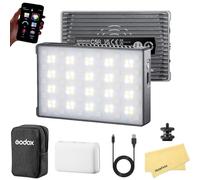 GODOX C5R RGBWW Panneau Lumineux Vidéo RGB,Lumineux Créatif avec 39 Effets Spéciaux,CCT 2500K-8500K,Batterie Lithium 3,8V/3000 mAh Intégrée,Eclairage de Poche pour Youtube,Photographie et Vlogging
