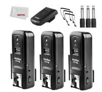 GODOX CT16 CT-16 Trigger émetteur Flash Radio sans Fil 16 canaux + Kit de 3 récepteurs Compatible avec Canon Nikon Sony Pentax Olympus Speedlite/Studio Flash