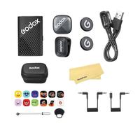 GODOX Cube-C Kit1 Système Microphone sans Fil 2.4GHz,Autonomie 40h,Audio Résolution 48 kHz/24 Bits,Transmission 300m,Compatible avec Appareils Photo,Téléphones Portables,Tablettes Ordinateurs