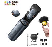 GODOX Cube-SC Microphone Lavalier sans Fil,48kHz/24Bit Hi-FI Audio,30H Durée 300M Portée,Contrôle App Réduction du Bruit Microphone sans Fil pour Téléphone USB C,Vlog, Interview,Streaming,Livestream