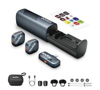 GODOX Cube-SL Kit2 Mini micro pour iPhone, microphone sans fil 2,4 G (2 TX+ 1 RX+étui de charge), suppression du bruit, qualité audio 48 kHz/24 bits, durée de 30 heures, prise en charge de la fonction