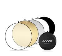Godox Diffuseur de lumière de 60 cm, 5 en 1, portable, pliable, avec clip de support et sac pour prise de vue en studio, localisation vidéo, photographie de portrait, or, argent, blanc, noir, translucide