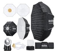 Godox EazyFlow Bty 85W - Bol beauté Pliable de 85 cm (33,4 Pouces) avec intérieur Blanc, réflecteur de lumière Douce, modificateur à Montage Rapide avec Grille nid d'abeille