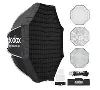 Godox EazyFlow Quick-Release Softbox, Octabox Démontable Montage Rapide, Boîte Douce avec diffuseurs et Grille en nid d'abeille pour Studio Streaming Outdoor Portrait Photo (Octa 90cm)