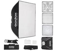 Godox EazyFlow Rect Boîte à lumière carrée 90 × 90 cm avec diffuseur/grille | Boîte à lumière portable avec support à changement rapide Bowens pour lumières vidéo LED et flashs (90 × 90 cm)