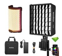 Godox FH50Bi Lampe LED Portable Flexible avec boîte à lumière FS50 + kit ML-AK, Bicolore 2800 K ~ 6500 K CRI≥97 TLCI≥97, Effet 11 lumières FX, contrôle sans Fil/APP 2,4 G, lumière LED pour Youtube