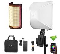 Godox FH50Bi Lampe LED Portable Flexible avec kit Manuel ML-AK + Lanterne FP50, Bicolore 2800 K ~ 6500 K CRI≥97 TLCI≥97, Effet 11 lumières FX, contrôle sans Fil/APP 2,4 G, lumière LED pour Youtube