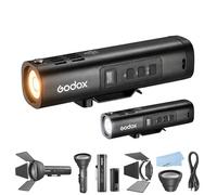 Godox FL15Bi Lampe Vidéo LED de Poche, Éclairage Photographique Bicolore 2800K-6500K avec Lentille Zoom Pliable, 11 Effets FX, Coupe-Flux Magnétique, Étanche IP54, Batterie 4750mAh pour Studio