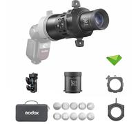 Godox FP-M-36 Projecteur Flash, Accessoire de Projection à tête carrée, Monture EF, Objectif de Projection 36°, Accessoire pour Flash Cobra Compatible Godox V860III, TT520III, AD200 Pro II, TT685II