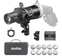 Godox FP-R-36 Flash projecteur Snoot équipé d'un Support GOBO Ensemble Motifs et Cadre Couleur est avec Godox AD100Pro,AD200Pro(Tête Ronde),V1,V1Pro,V100,H200R