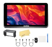 GODOX GM6S Pro Kit 4K Moniteur de Caméra Ultra-Lumineux,Luminosité de 2000 nits,Gamme de Couleurs Rec.709,Plus de 20 Fonctions Intelligentes,Alimentation NP-F/DC/USB-C,Compatible avec Sony Nikon Canon