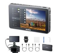 Godox GM6s Pro Moniteur de Caméra 4K Écran Tactile 5,5", IPS 2000 nit HD 1920 x 1080 Ultra Lumineux, Gamme de Couleurs Rec.709, Support LUT 3D avec Capot Arrière Métal Silencieux Moniteur de Caméra