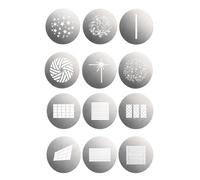 Godox GOBO Set SA-09 003 & 004 pour S30 S60, Compatible avec Les Accessoires de Projection BFP et BLP, Comprend 12 disques de Motifs (6 pièces par lot), kit de Motifs d'éclairage créatif