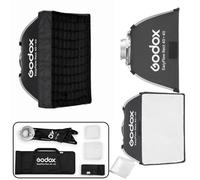 GODOX Godox EazyFlow Rect Boîte à lumière carrée 40 x 40 cm, modificateur portable à pliage rapide avec grille, support Bowens pour flash de studio et lumière vidéo LED, pour photographie de petits