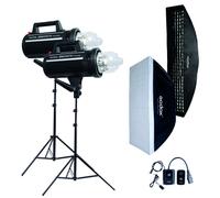 GODOX Kit Complet de Studio avec 2 Flash GS400II