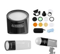 Godox H200R Tête de Flash Ronde avec Kit d’Accessoires AK-R1 pour AD200 / AD200Pro / AD200Pro II, Éclairage Doux et Diffus, Modificateurs Magnétiques, Kit d’Éclairage pour Portrait et Photographie de