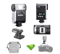 Godox iA32 Mini Flash + Griffe Porte-Accessoire pour Canon, Fuji, Sony, Nikon, Panasonic, Olympus, Pentax, GN15, Temps de Recharge de 2,5 s (ne Convient Pas au Sony ZV-1F sans Batterie)