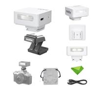 Godox iM20 Mini Flash + Griffe Porte-Accessoire pour Canon, Sony, Fuji, Nikon, Panasonic, Olympus Pentax, Temps de Recharge de 3 s, Flash pour Sony ZV1, Non Compatible avec Le ZV-1F (Blanc)