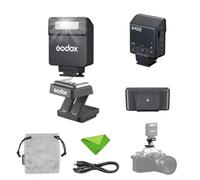 Godox iM22 Mini Flash avec Griffe Porte-Accessoire pour Canon, Sony, Fuji, Nikon, Panasonic, Olympus Pentax, Temps de Recharge de 3 s, Flash pour Sony ZV1, Pas pour ZV-1F (Noir)