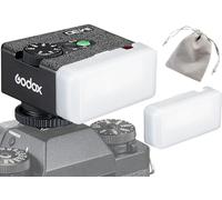 Godox iM30 Mini flash flash pour appareil photo avec diffuseur, GN 15,7 niveaux de puissance, CCT 6500 K ± 200 K, flash manuel Speedlite pour Canon/Sony zv1/Sony zve10/Ricoh gr3/Nikon/Fuji f1-230