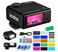 Godox iM30 Pro Flash MA01 filtres Couleur magnétiques, Appareil Photo rétro inclinable, Mini Speedlite et Grille, diffuseur Doux, 12 gels de Couleur Combo pour Sony ZV-E10/Fujifilm/Ricoh GR3/C/N/L