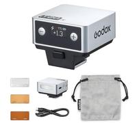 GODOX iT20 C/N/S/F/O iFlash TTL Lampe de poche pour appareil photo 700+ flashs et recyclage 1,5 s, 6 arrêts (alimentation 1/32 à 1/1), batterie intégrée avec diffuseur magnétique et filtre (argenté