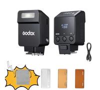 Godox iT22 F Mini TTL Appareil Photo Flash Speedlight 700 Temps de Flash, 1,5s Temps de Recyclage avec filtres de Couleur magnétiques pour Les appareils Photo Fuji(Noir, pour Fuji)