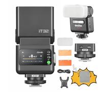 Godox iT32 Flash d'appareil Photo TTL & Déclencheur sans Fil X5 F 2,4 GHz HSS 1/8000s GN18 avec diffuseur magnétique pour appareils Photo Fuji