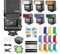 Godox iT32 Flash TTL pour Appareil Photo avec Déclencheur sans Fil X5F et Kit d'Accessoires Magnétiques MA02 pour Fuji, 2.4GHz HSS 1/8000s, Compatible avec X-T4 X-T3 X-T30 X-T20 X-Pro2 X100F X100T