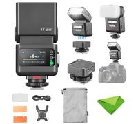 Godox iT32 TTL d'appareil Flash pour Appareil Photo Canon avec Déclencheur de Flash sans Fil X5C, Récepteur 2,4GHz HSS 1/8000s GN18 Intégré, Griffe Magnétique, Réflecteur et Diffuseur Inclus