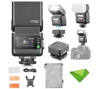Godox iT32 TTL d'appareil Photo Flash pour Appareil Photo Fuji avec Déclencheur de Flash sans Fil X5-F, Récepteur 2,4GHz HSS 1/8000s GN18 Intégré, Griffe Magnétique, Réflecteur et Diffuseur Inclus