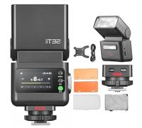GODOX iT32 TTL Flash d'appareil photo + déclencheur de flash sans fil X5C 1/8000s HSS GN18 Appareil photo Speedlite 1,5 s Temps de recharge Lumière LED intégrée avec diffuseur doux et filtre