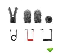 GODOX IVM-S3 Microphone stéréo sur caméra, Microphone pour caméras de Chasse à Montage sur Griffe Froide, Coupe-Bas en 1 clic, Micro à Fente pour Carte mémoire pour Vlog