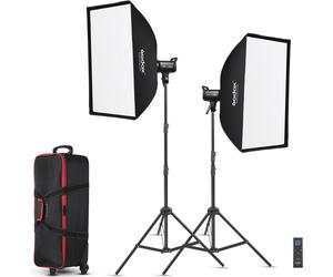 GODOX Kit 2 Torches LED SL100Bi-Color + Valise + Pieds