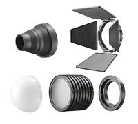 Godox Kit de Montage magnétique pour Lampes LED MS60Bi, MS60R, RS60R, RS60Bi et flashs à tête Ronde V100, V1 Pro, AD100 Pro, avec Pare-Soleil Lumineux, diffuseurs et snoot