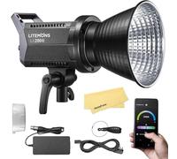 Godox LA200Bi Lampe Vidéo LED Bicolore,210W,2800-6500K,101000 Lux à 1m,IRC 96+,TLCI 97+,Monture Bowens,Eclairage Continu LED COB,8 Effets,Luminosité 0-100%,Contrôle par Application,pour Vlog,Youtube