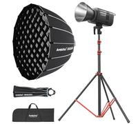 Godox LE200D Kit d'éclairage vidéo LED 220 W, lumière continue avec boîte à lumière de 90 cm, trépied de 280 cm, 5600 K, CRI 96+, TLCI 97+, contrôle Bluetooth/DMX pour enregistrement studio et YouTube