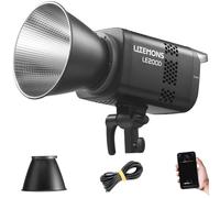 Godox LE200D LED Lampe Video, 220W 5600K 63500Lux@1M Spot LED Light(Noir) | Litemons Monture Bowens LED CRI 96+ TLCI 97+, Lumière Studio Projecteur, Compact Puissant pour Photographie, Vidéo, Interview