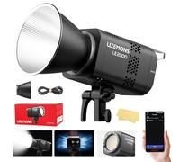 Godox Litemons LE200D LE200 D Éclairage Vidéo LED 220W 63500lux/1m 5600K TLCI≈97 CRI≈96 Commande Bluetooth 7 Effets Monture Bowens Éclairage Videolight pour Photographie en Studio (Noir)