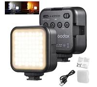 GODOX LITEMONS LED6Bi Lampe vidéo LED bicolore, rechargeable, 3200 K-6500 K, compatible avec variateur d'intensité, adsorption magnétique avec 3 supports de griffe pour streaming en direct