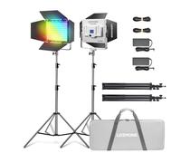 Godox LP400R LP400 Panneau LED RVB avec contrôle par Application, lumière vidéo LED 36 W, 360 ° RVB, 1800 K-10000 K, CRI 96+/TLCI 96+/14 Modes FX pour Streaming Youtube (2 pièces)