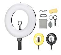 GODOX LR150 Air Ring Light LED Gonflable Bicolore Portable avec Support Magnétique pour Smartphone,5600K 1760 lux à 0,5m,Autonomie 92min à Pleine Puissance,CCT 2800K-6500K,11 FX,CRI 97/TLCI 98,603g
