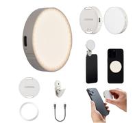 Godox LR15Bi Mini lumière Douce sur caméra, Lampe vidéo LED Bicolore 2800 K-6500 K, magnétique Magsafe pour iPhone, CRI 97+, 5 luminosité, 33 g Portable, Ordinateur Portable, Vlogs et TikTok