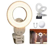 Godox LR30Bi Anneau vidéo LED, lumière Douce latérale avec Miroir intégré, Bicolore 2800K-6500K, CRI 97+, USB-C, Maquillage, téléphone à Clipser, fidélité Couleurs pour la création de Contenu, Selfie