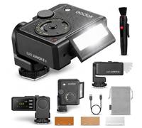 Godox Lux Junior II S Flash Rétro TTL GN18, pour Sony Alpha Global Shutter | 400 éclairs, recyclage 1.5s, USB-C, récepteur 2.4G X, base 0°-180°, tête 30°-90°, AUTO, Multi, S1/S2, ADJ, filtres MA02